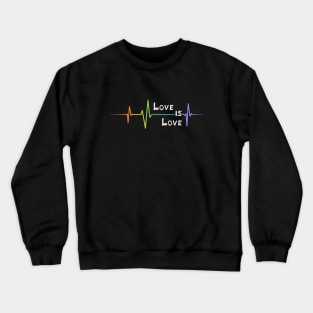 Love Wins Rainbow Heartbeat Pride Shirt, LGBTQ Pride, Gay Shirt, Lesbian Shirt, Gift for Gay Lesbian, Queer Pride Month Shirt Crewneck Sweatshirt